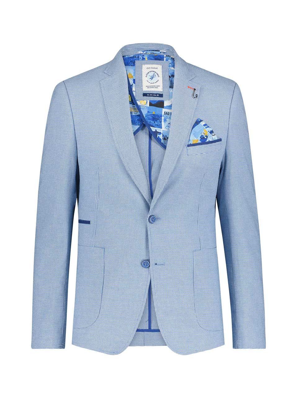Blazer Light Blue Small Check Brasil 2601103