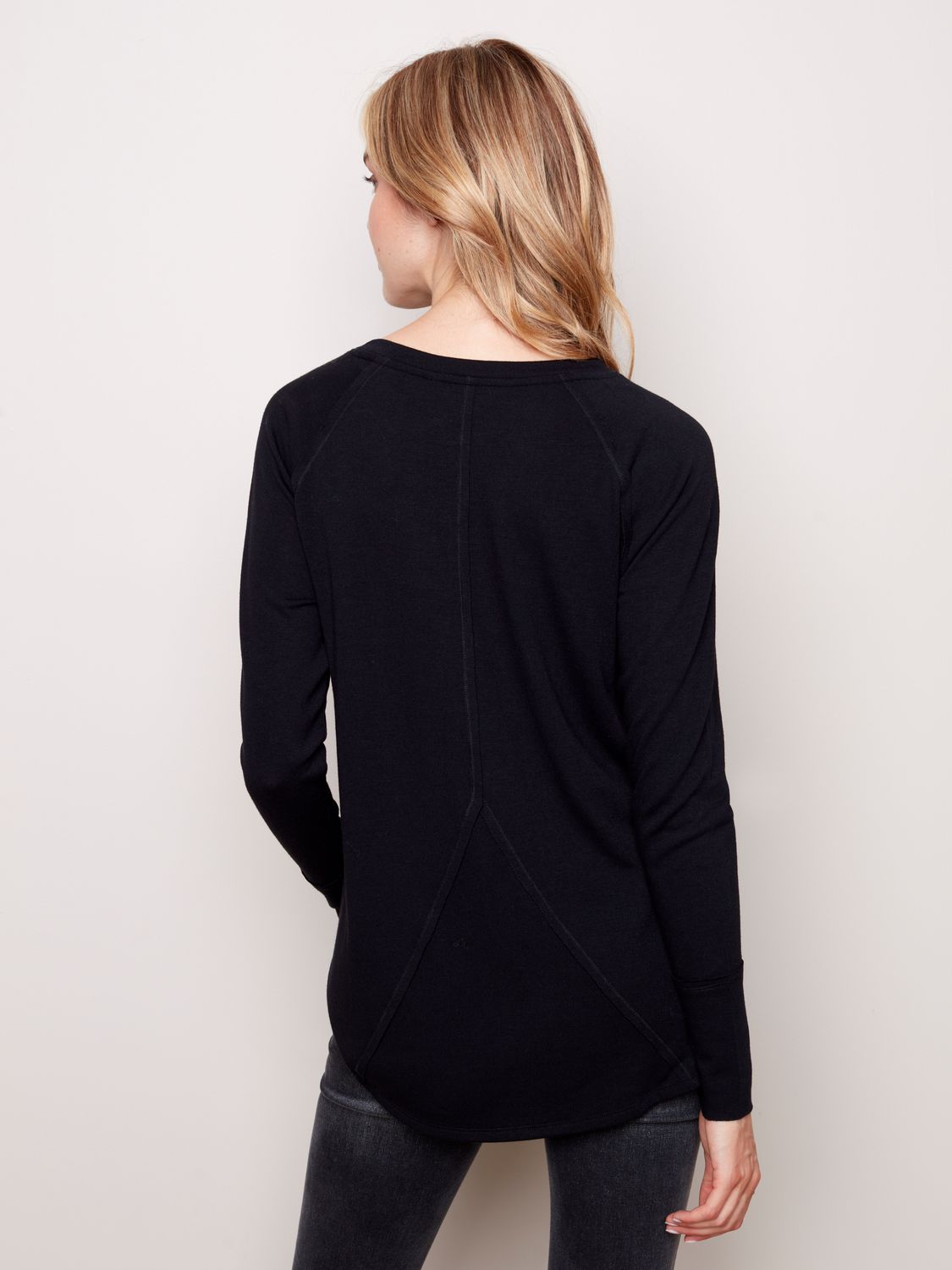Solid Knit Top 1287 (2 Colors), Color: Black, Size: S