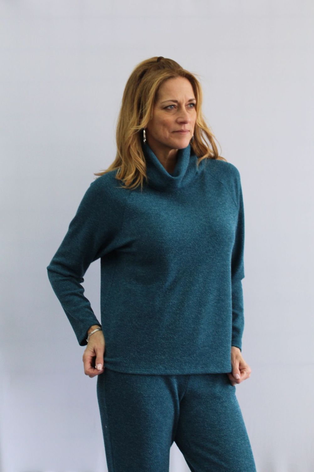 Petite Cowl Neck Top 62935 (2 Colors)