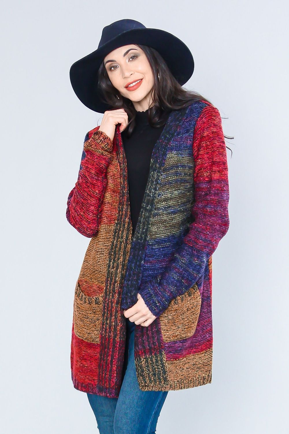 Knit Cardigan With Hood 223329
