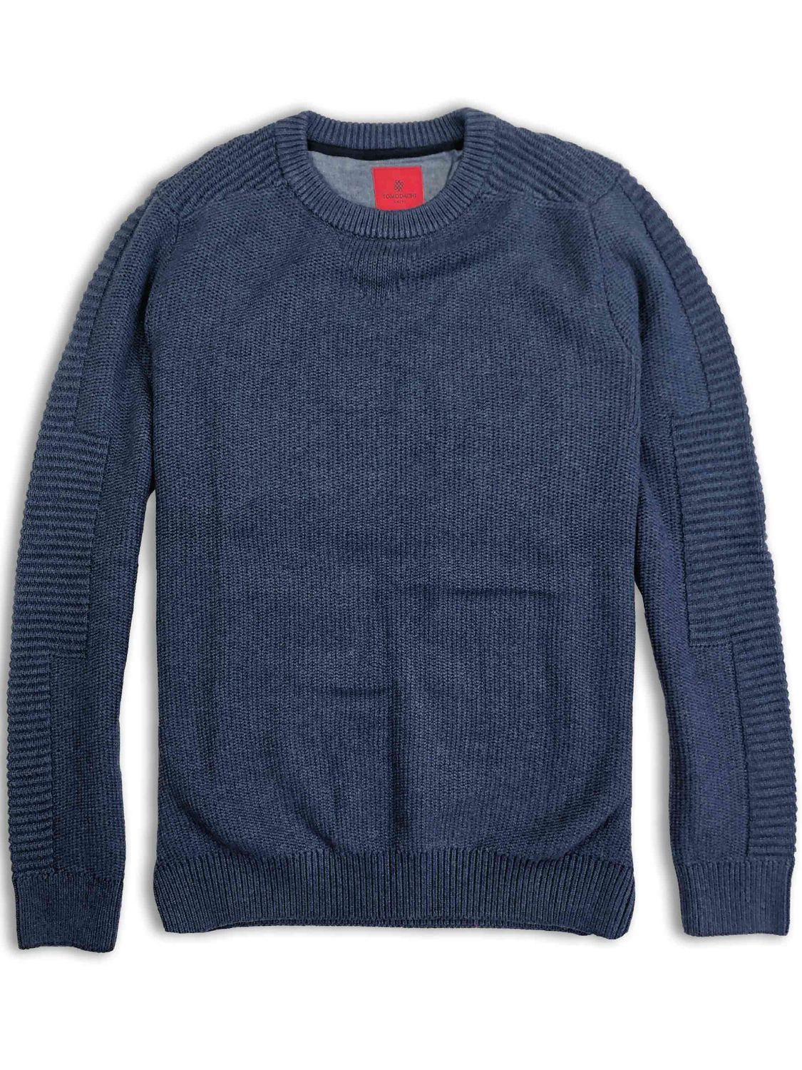 Men's honeycomb-knit crewneck -100% Cotton 