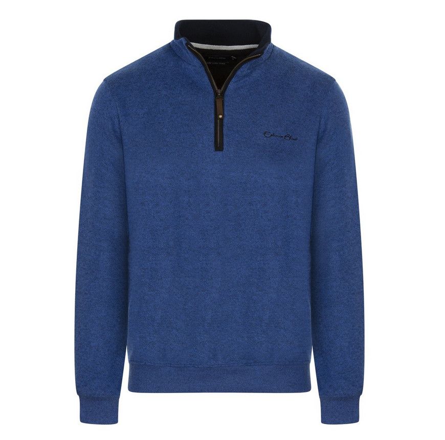 Zip Neck Sweater With Wool 90120C