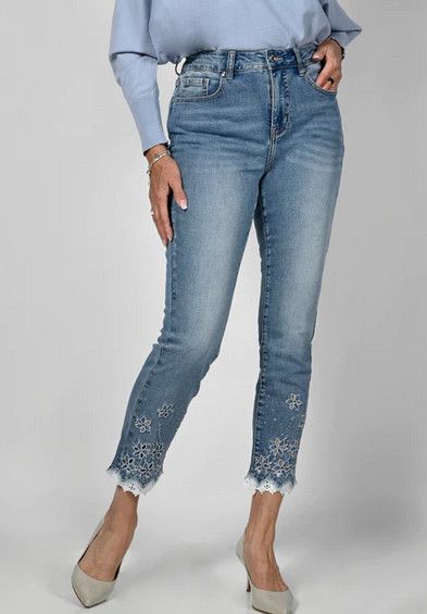 Blue Denim Woven Pant 236647