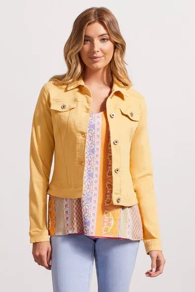 Soft Stretch  Denim Jacket With Pockets 7489O