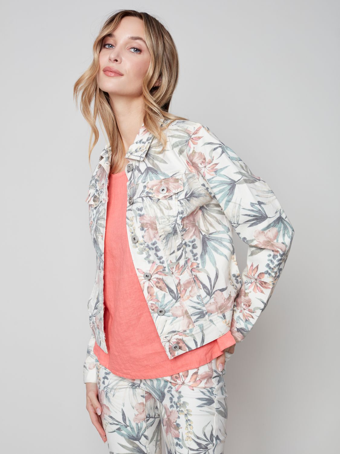 Printed Denim Jacket C6302W