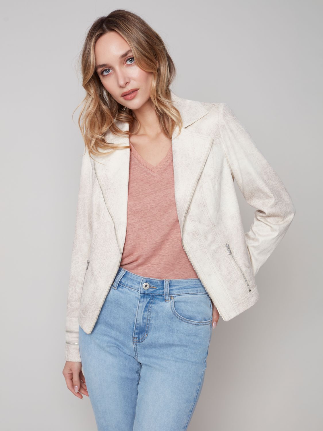 Motto Jacket With Zipper Detail Cuffs C6231 869A