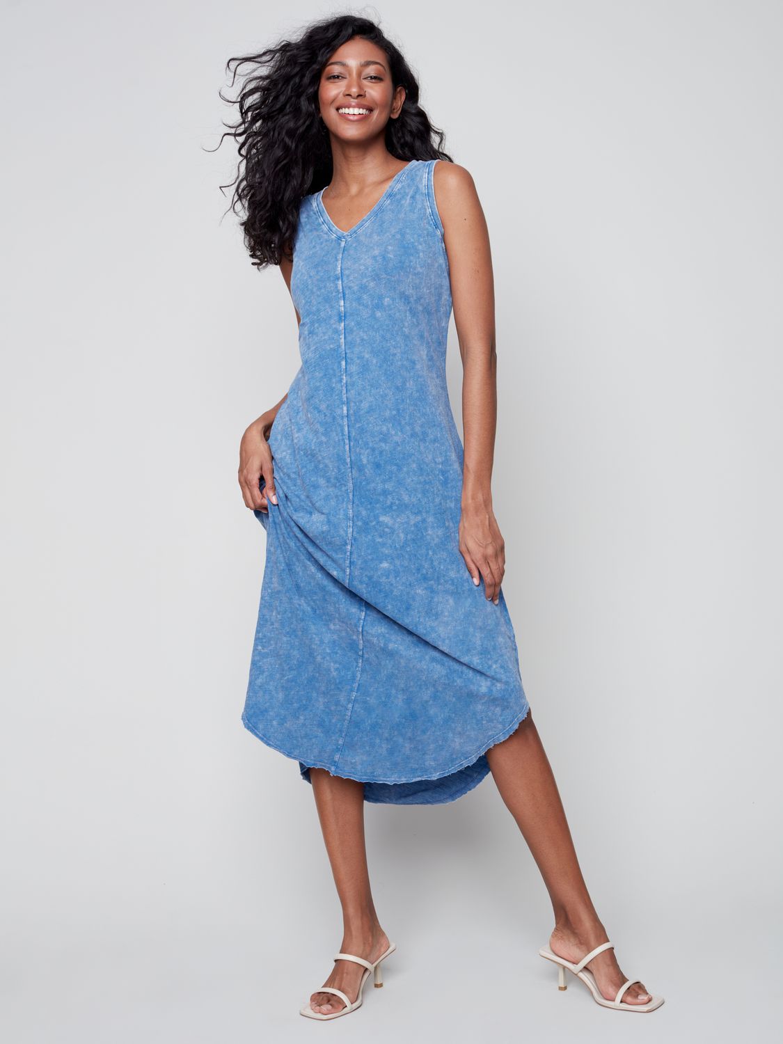 Sleeveless Dress With Shirtail Hem C3215S 251B