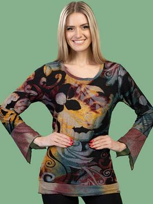 Flower Print Tunic V9895