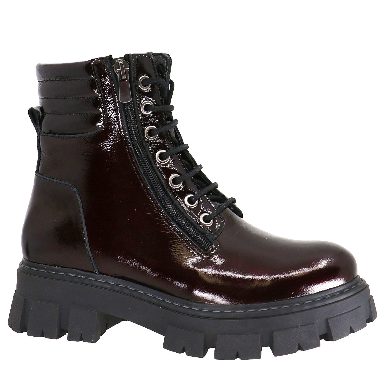 Jamie Burgundy Patent Boot