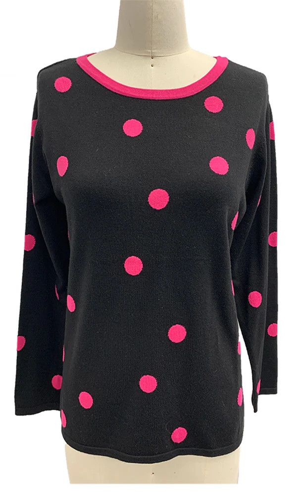 Black &amp; Magenta Sweater 50705