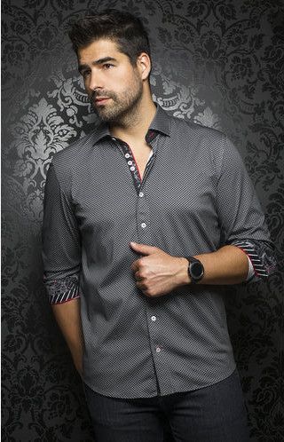 Knit Shirt Tesla in Black/Royal