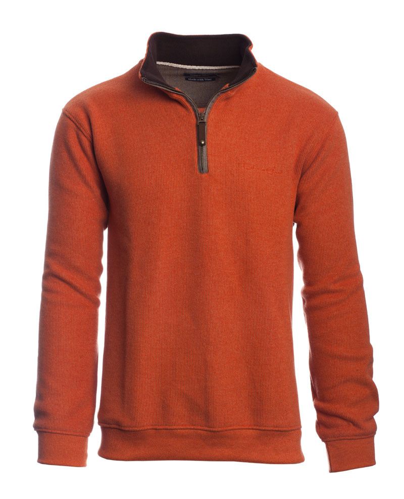 Zip Neck Sweater With Wool 90120A