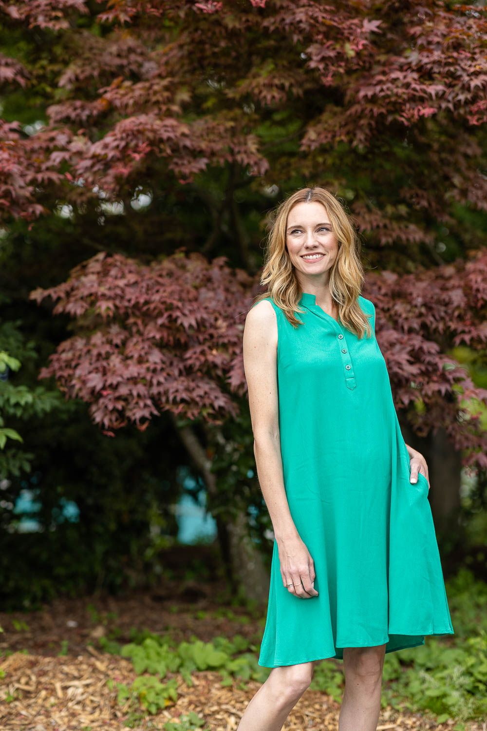 Henley Dress With Pocket 14596