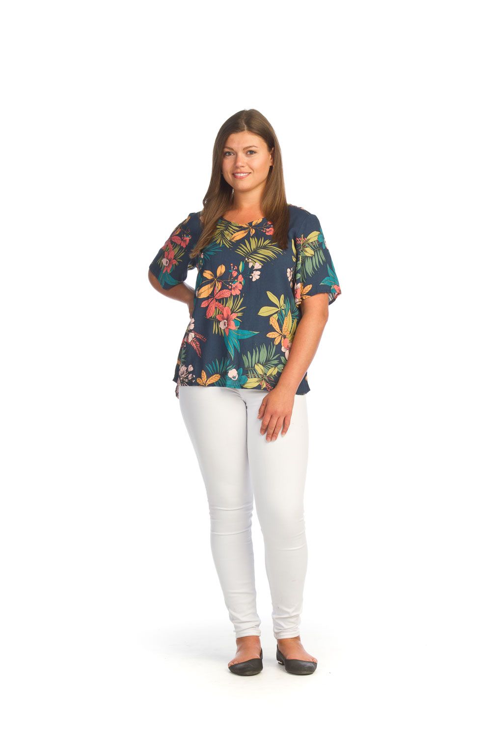 Tropical Short Sleeve Top 14051