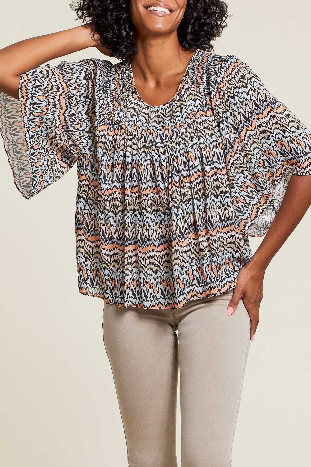 Flutter Sleeve Blouse 1287O