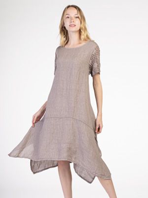 Mesh Sleeve Dress C4172