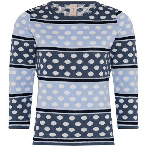 Dot Jaguard Crew Neck Sweater 3074