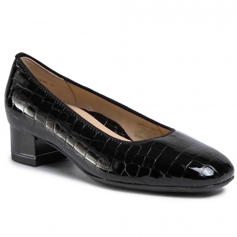 Black Croc Patent Pump 12-11838-26