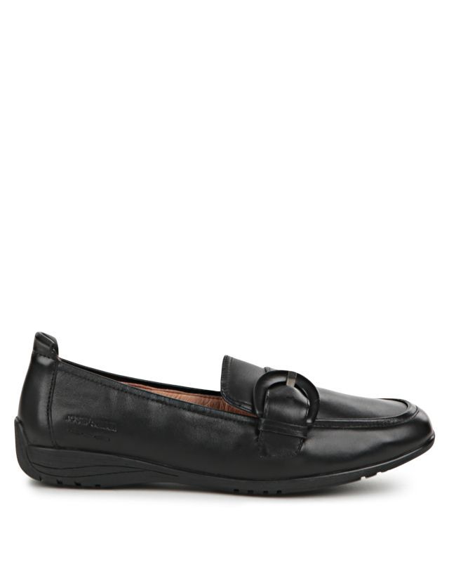 Fenja 19 Leather Flat 74819, Color: Black, Size: 36