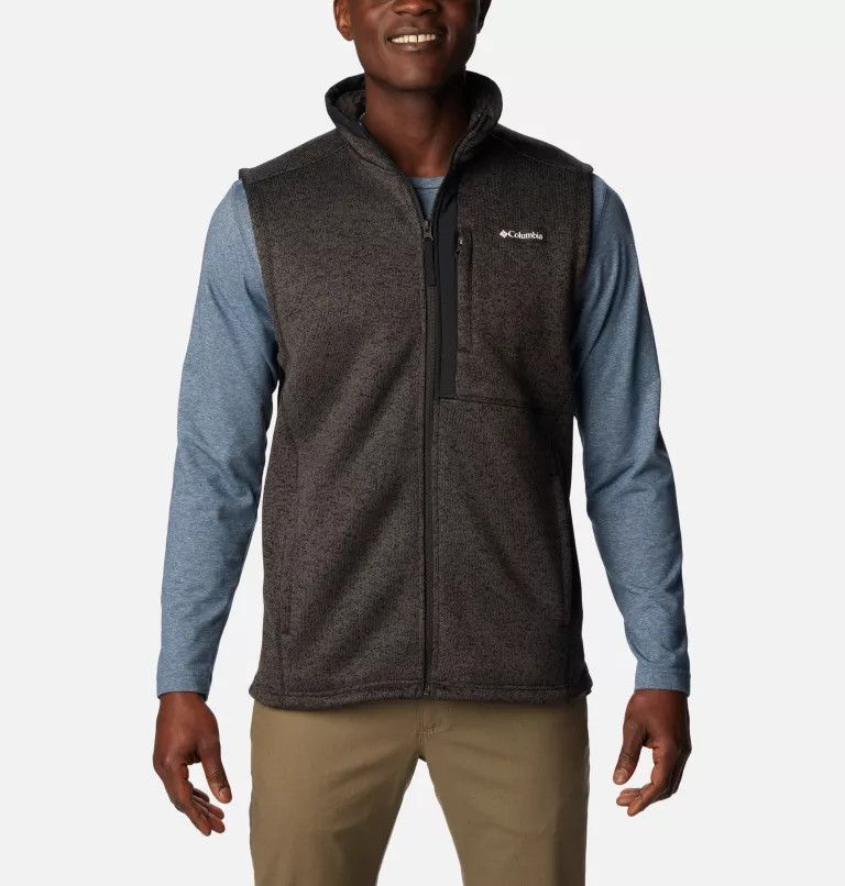 Sweater Weather Vest AM8586, Color: Black Heather, Size: M