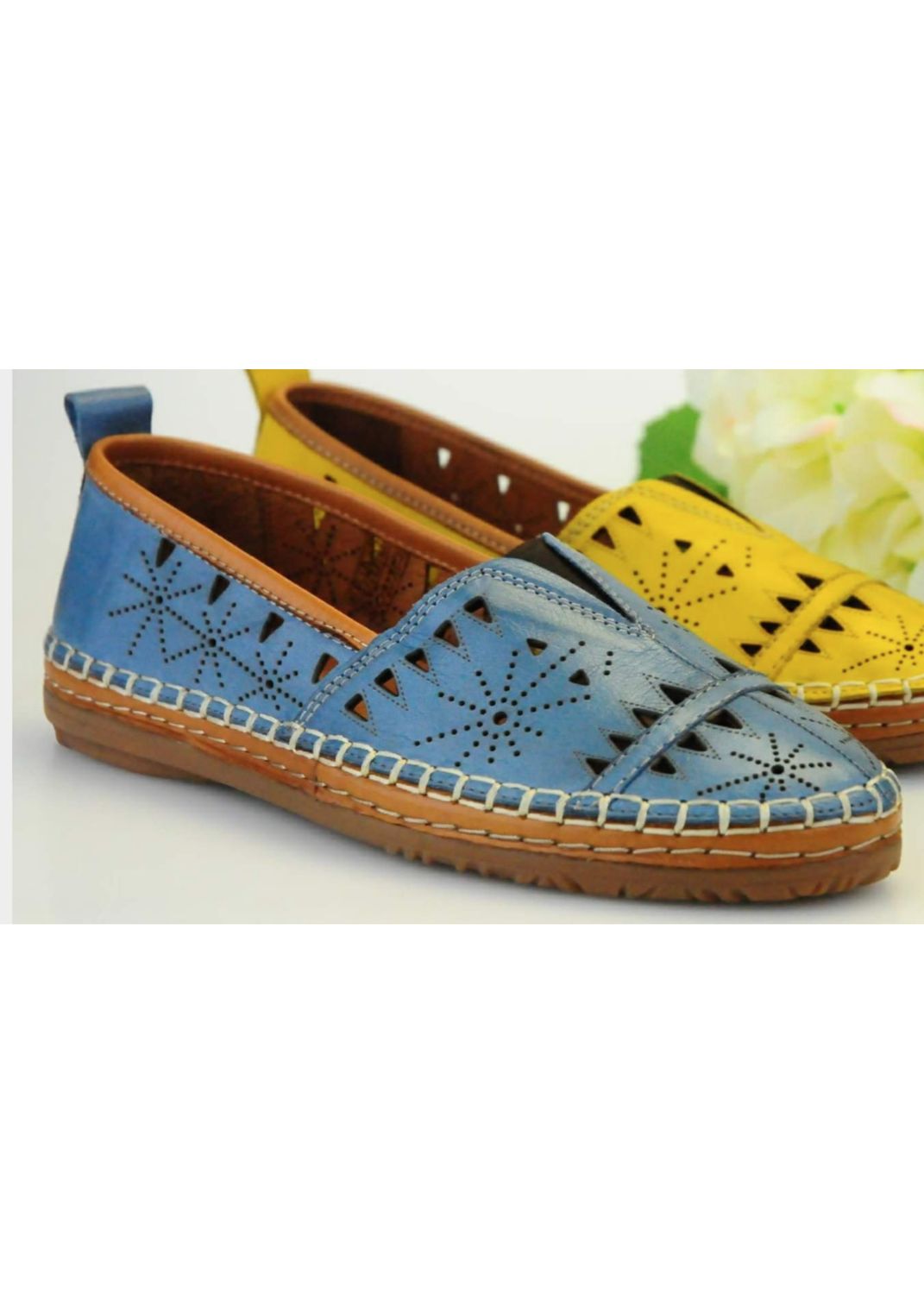 Emily 02 Slip On (More Colors), Color: Denim Leather, Size: 36