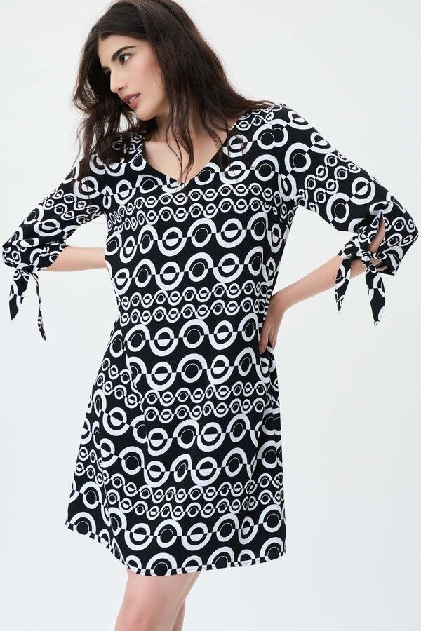 Geo Print Shift Dress Style 231085