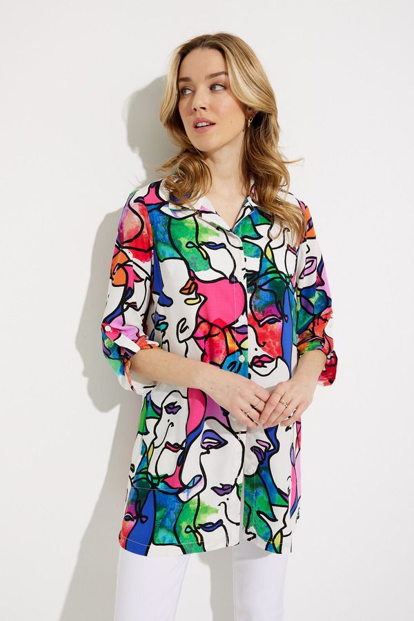 Abstract Print Tunic Style 232101
