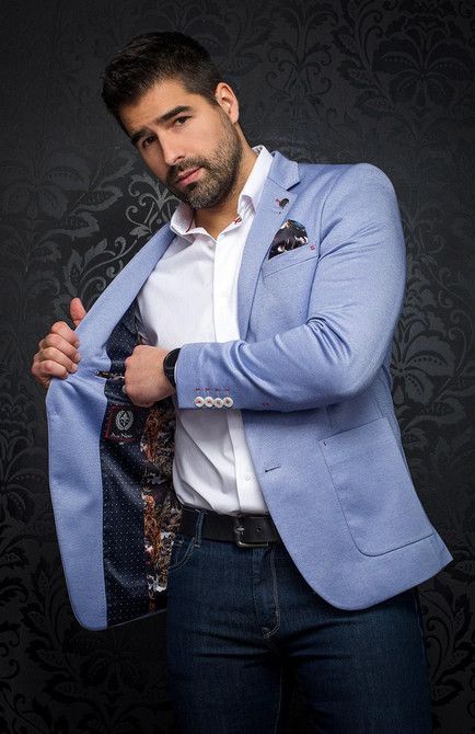 Hoffman Blazer, Color: Light Blue, Size: 38