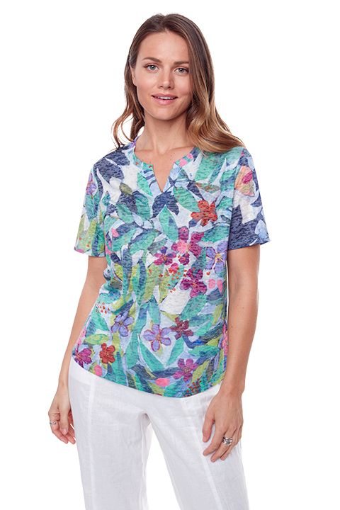 Growing In V-Notch Collar Top 91104, Size: M