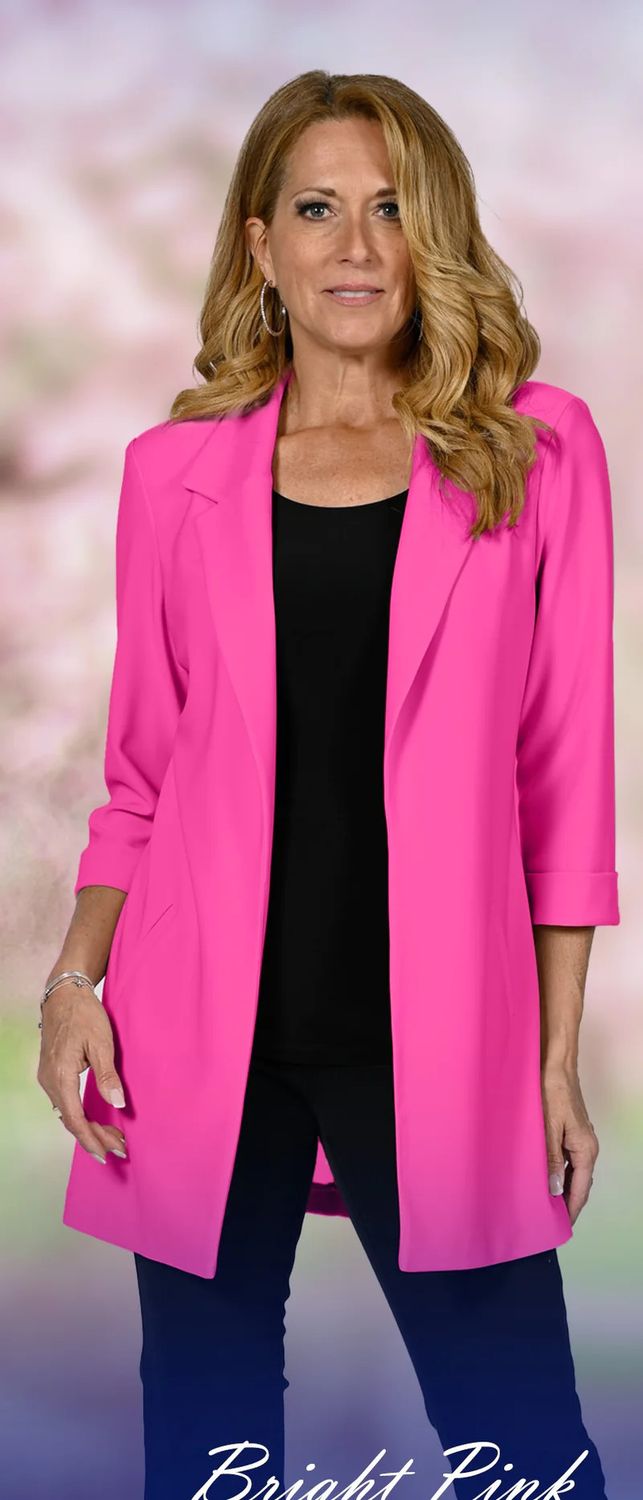 Open Front Jacket Style 236005, Color: Black, Size: 4