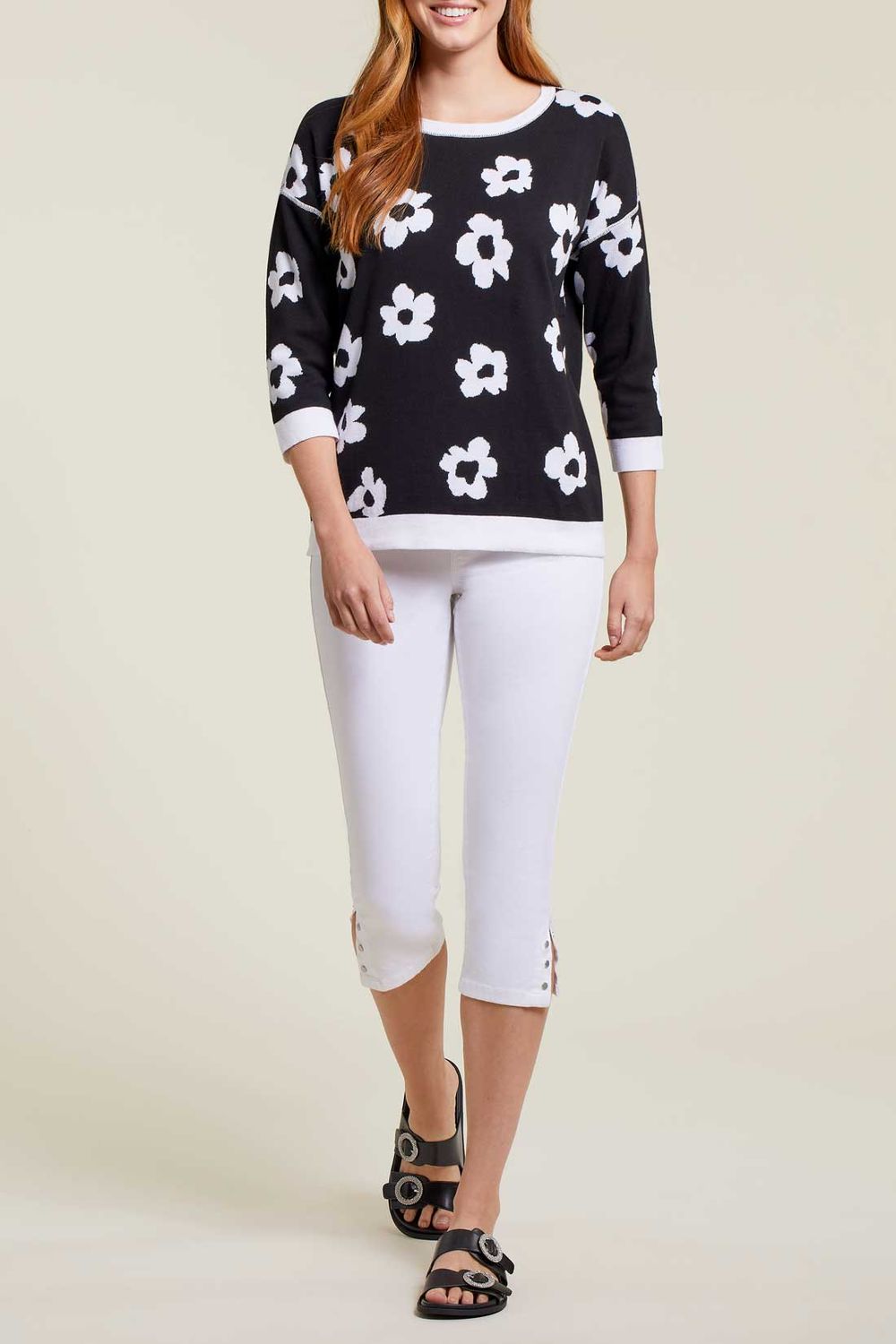 Reversible 3/4 Sleeve Sweater 1343O