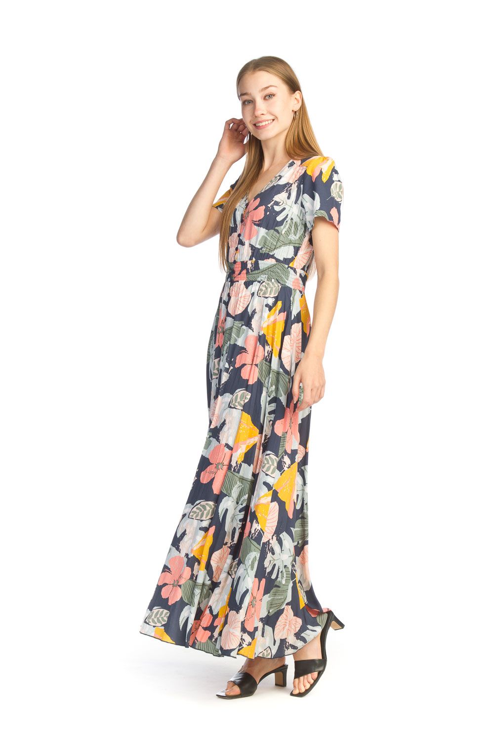 Floral Button Front Dress 14639