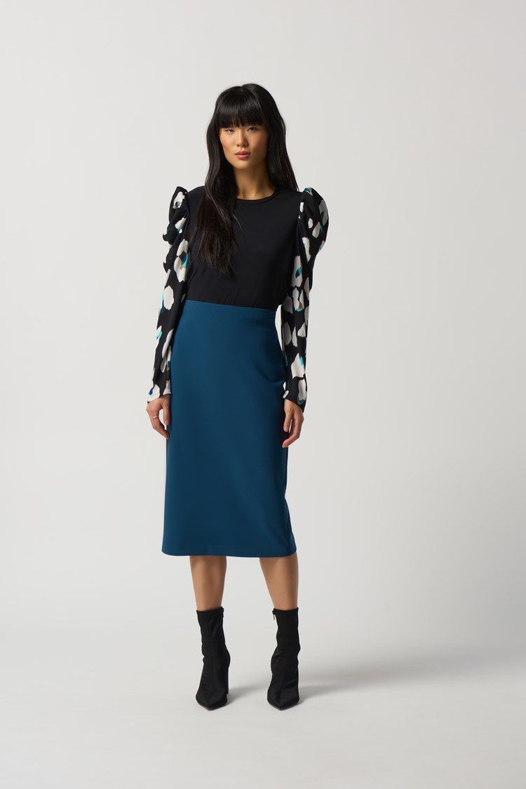 Classic Long Pencil Skirt 163083TT Nightfall