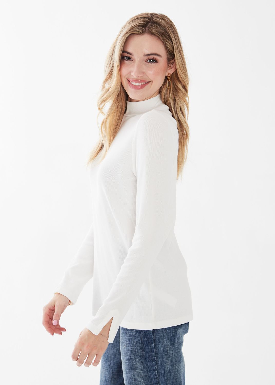 Long Sleeve Mock Neck Top 3415161