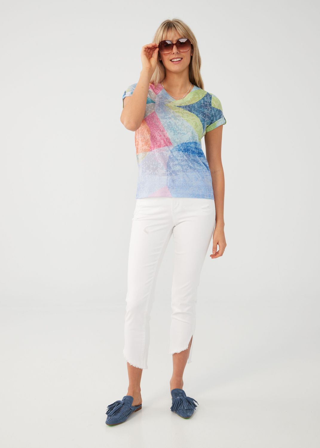 V Neck Short Sleeve Top 3216844