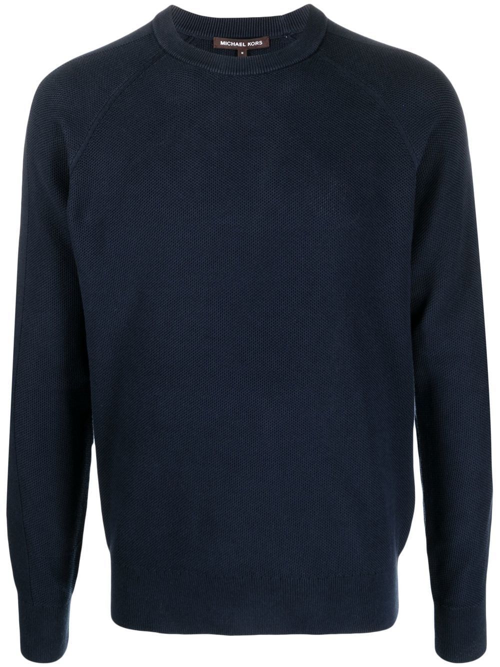 Bird's Eye Crew Neck Sweater