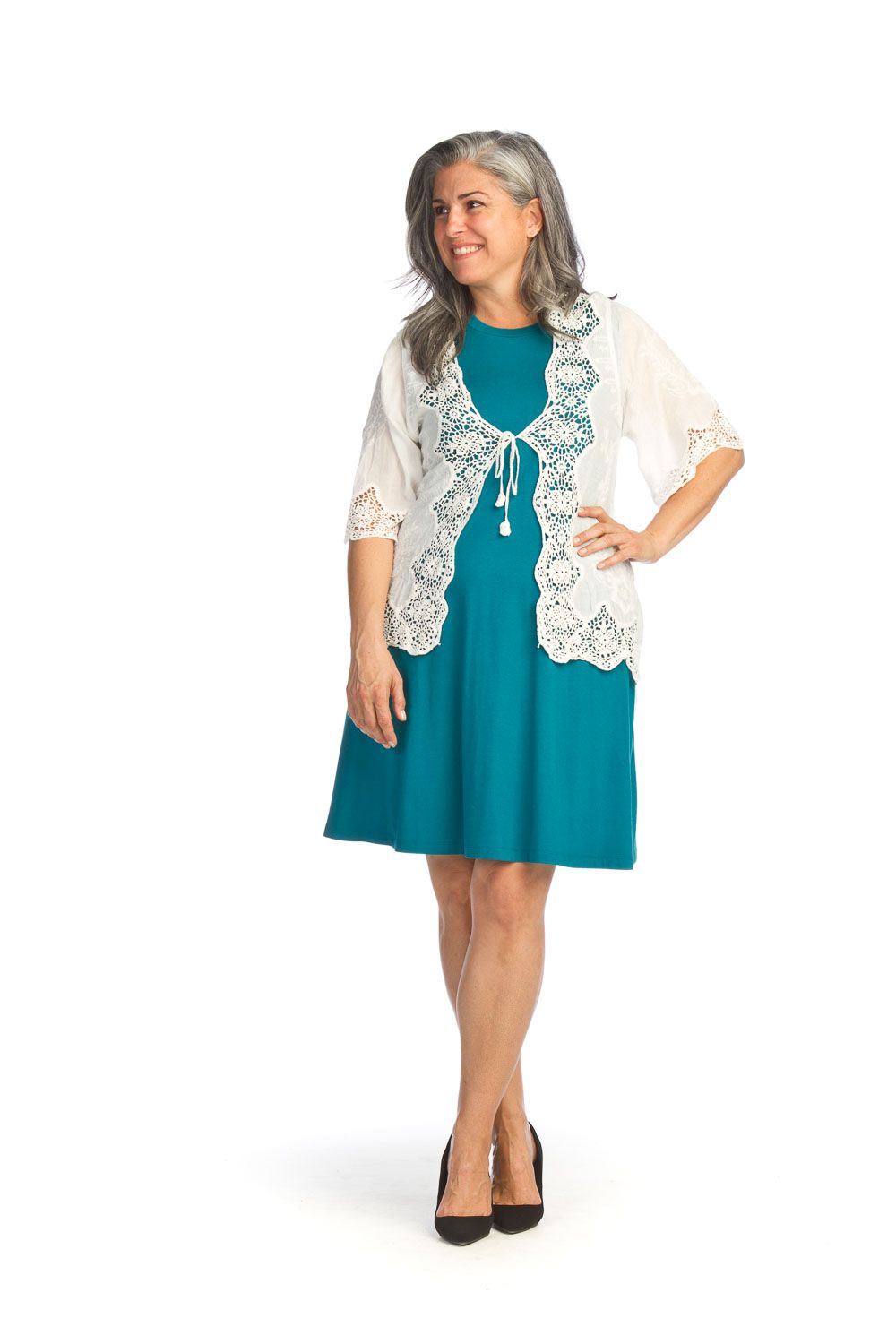 Embroidered Crochet Cover Up 14137
