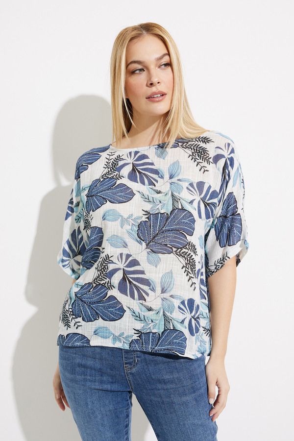 Dolman Cotton Blouse C4296ZD, Color: Waterlily, Size: XS