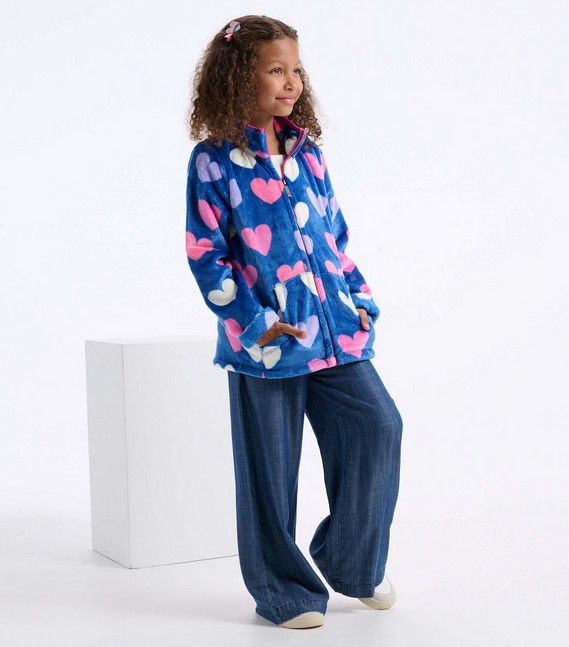 Fun Hearts Fleece Zip Up F23FKH240, Size: 2