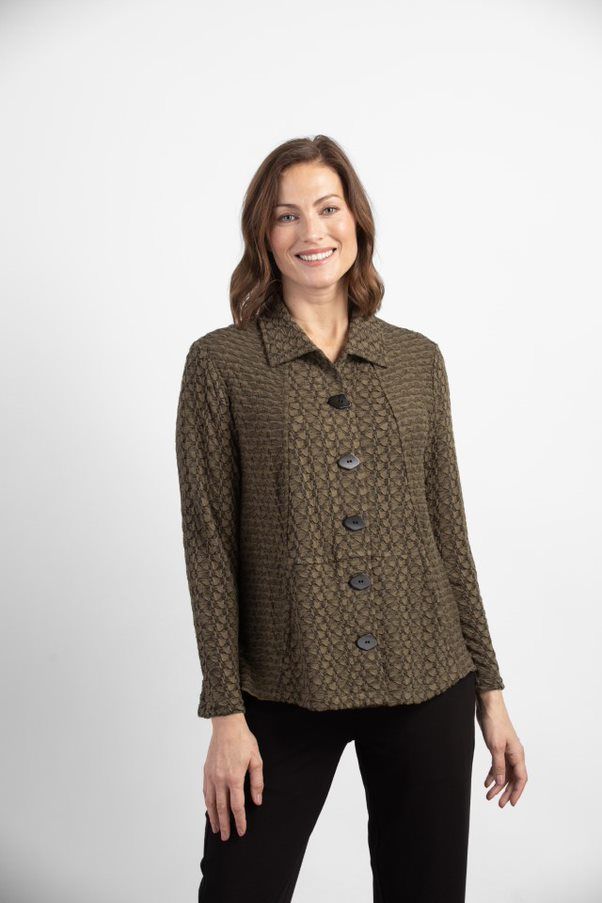Seamed Pocket Jacket 36427, Color: Bonsai, Size: XS