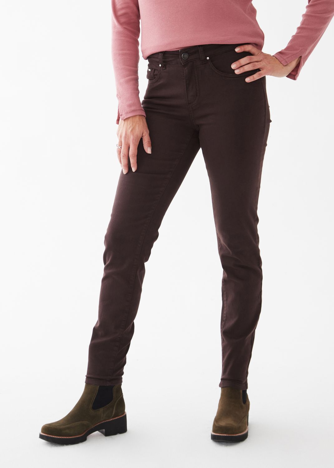 Olivia Slim Leg 2164511 (More Colors), Color: Rich Brown, Size: 2