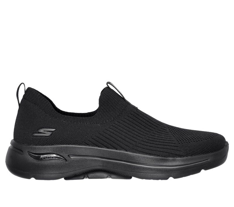 GO WALK Arch Fit - Iconic 124409 Wide, Color: Black, Size: 5.5 W