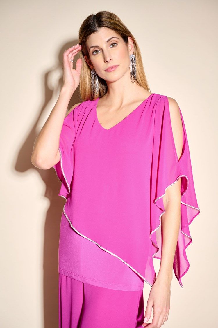 Layered Poncho Tunic 223738TT , Color: 3911-Opulence, Size: 8