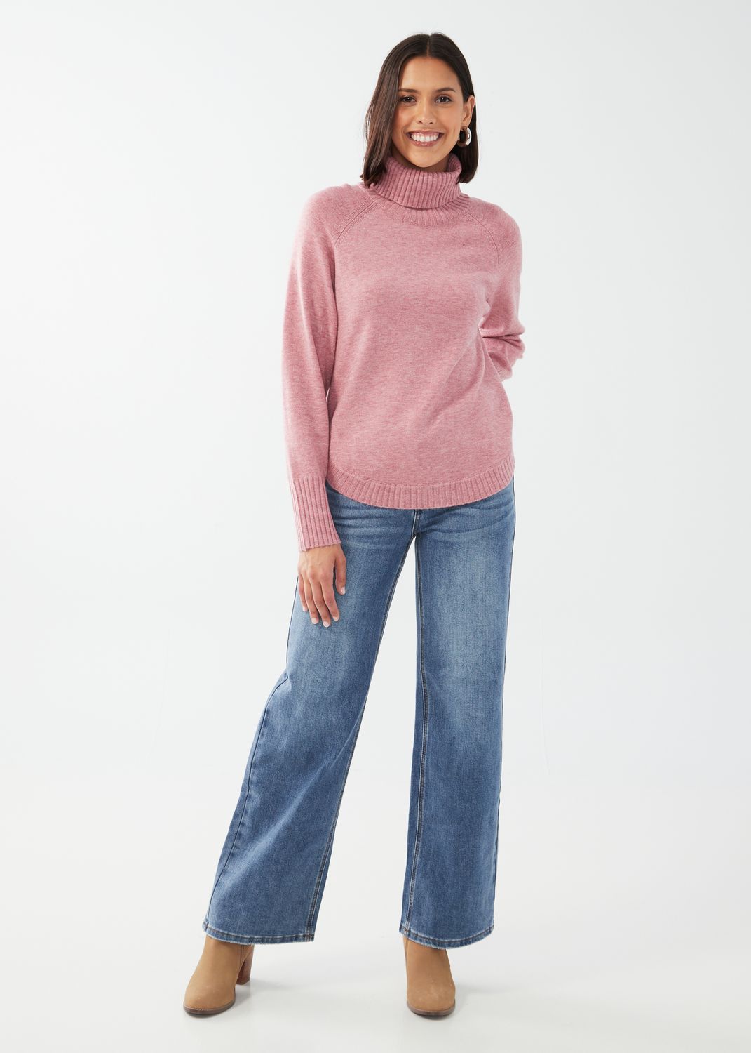 Cowl Neck Sweater 1515333, Color: Indigo, Size: XS