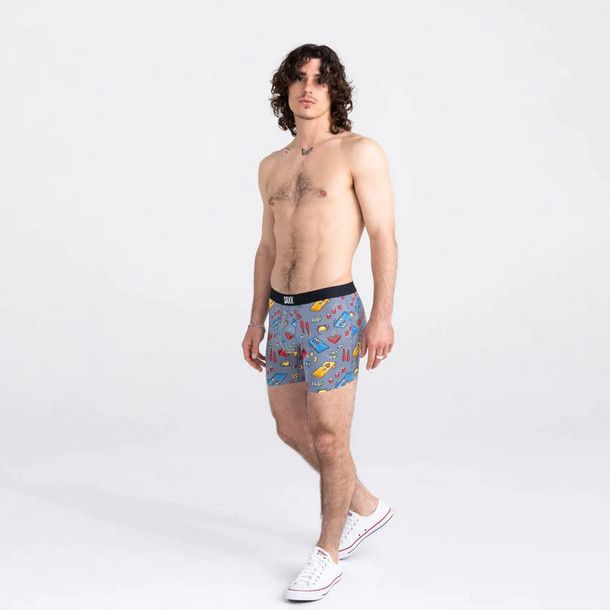 Vibe Super Soft Boxer Brief / Beer Olympics- Grey , Size: M