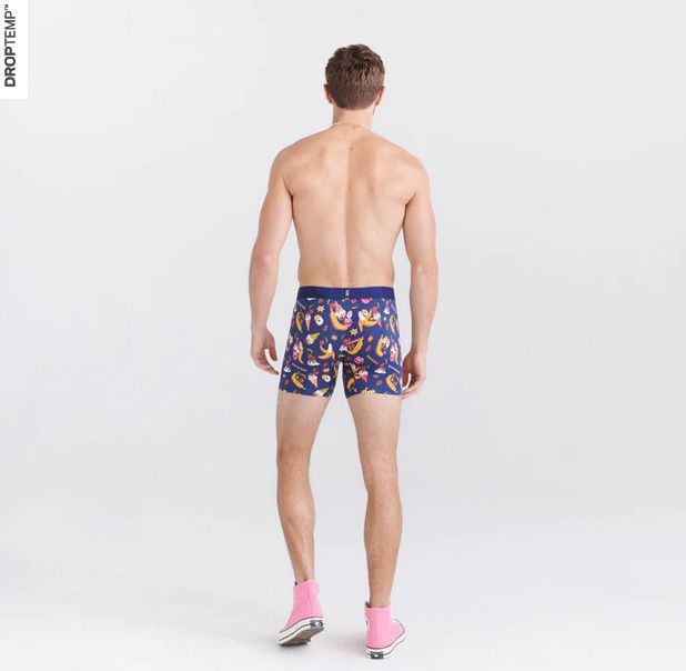 DropTemp™ Cooling Cotton Boxer Brief / Banana Split- Navy , Color: BSN, Size: S