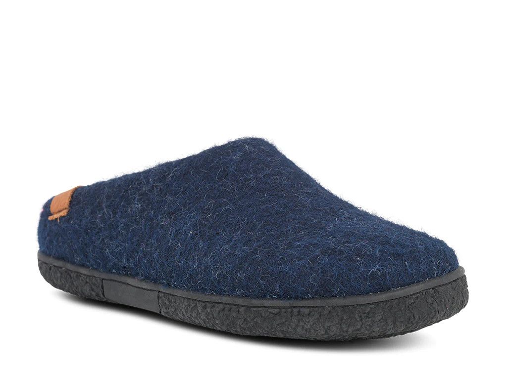Tibet 100% Wool Slippers, Color: Marine, Size: 36