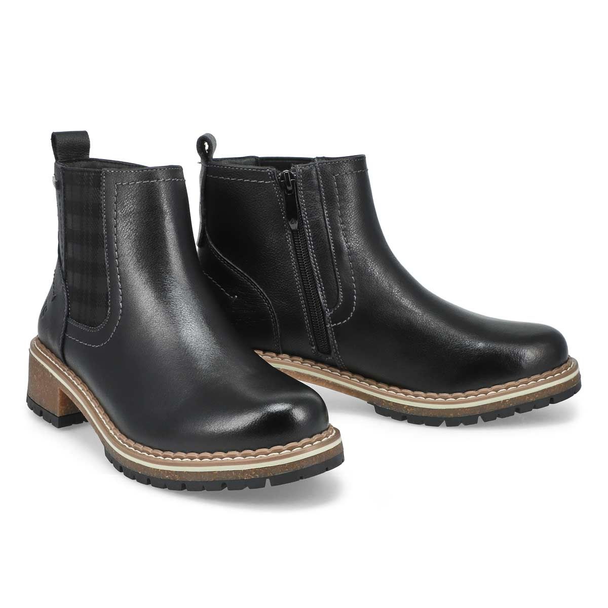 Waylynn 03 Black Leather Waterproof 557603-950, Color: Black, Size: 36