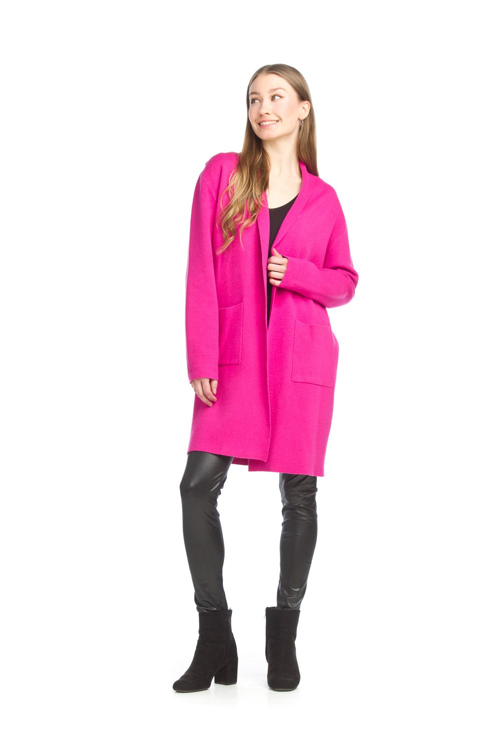 Coatigen With Pockets 13725, Color: Magenta, Size: S