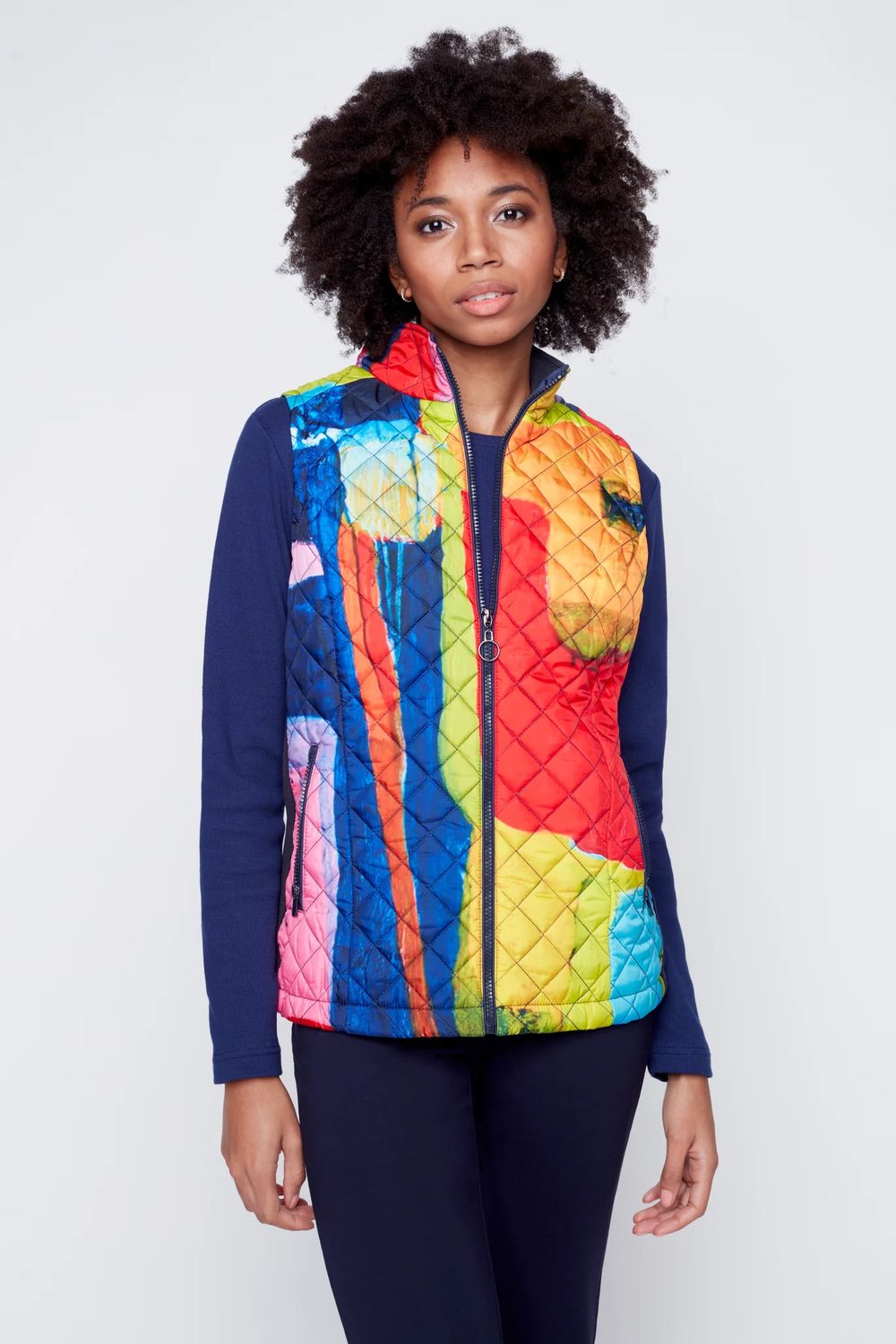 Home Run Quilted Vest 91215, Color: Multi, Size: S